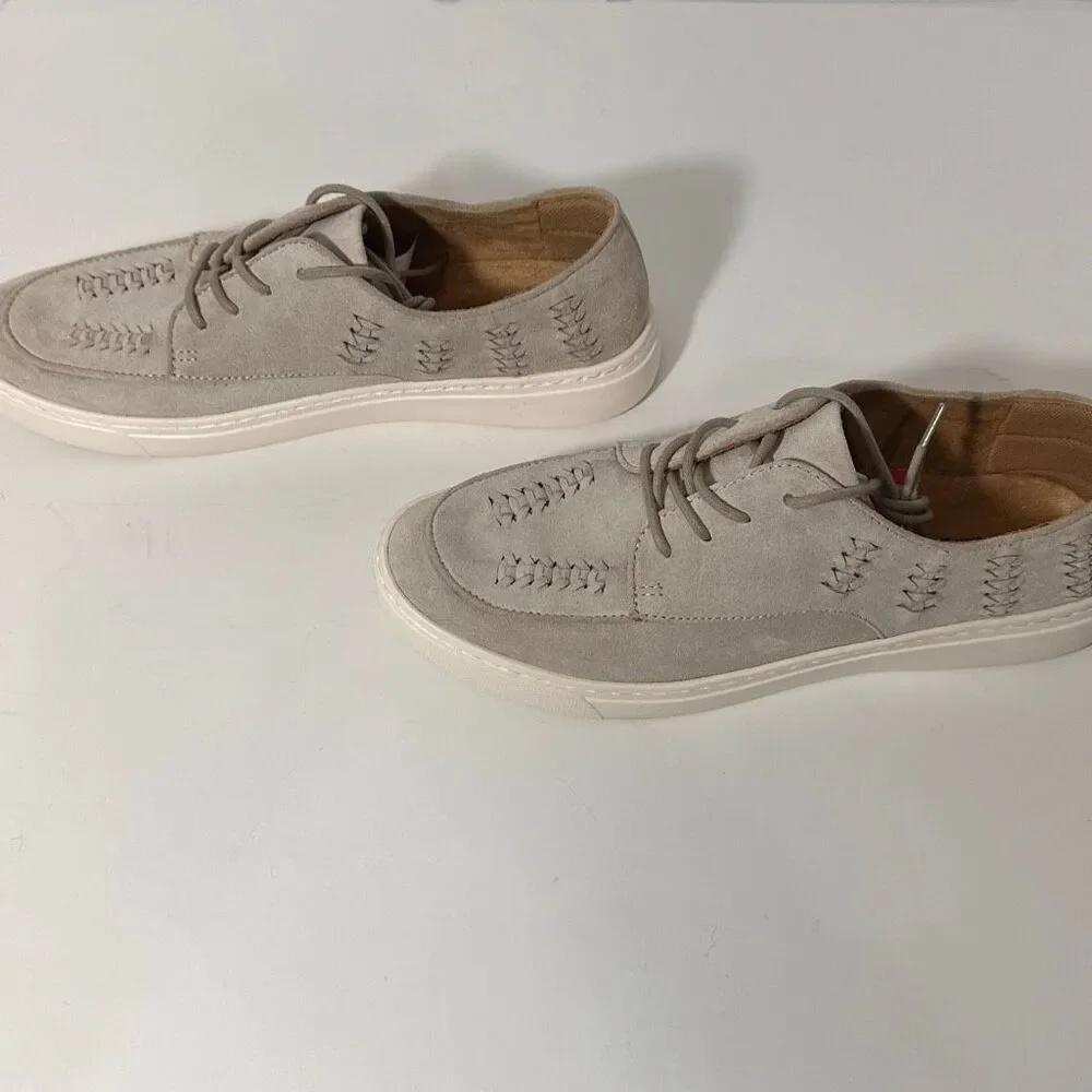 Comfortiva Align Thayer Natural Suede Leather Sneakers Gray | Women Size 9.5